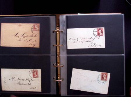 1851-56 3c Red Washington specialised selection in