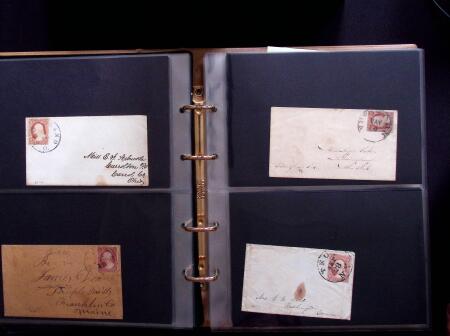 1851-56 3c Red Washington specialised selection in
