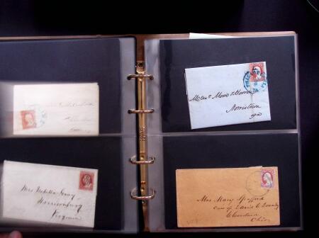 1851-56 3c Red Washington specialised selection in