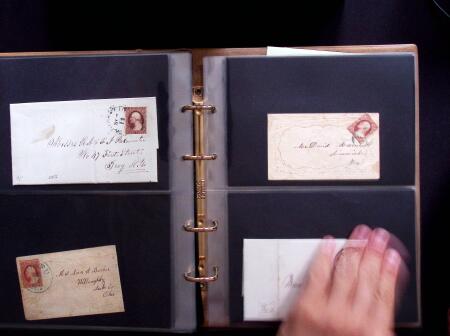 1851-56 3c Red Washington specialised selection in