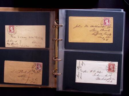 1851-56 3c Red Washington specialised selection in