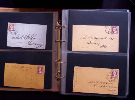 1851-56 3c Red Washington specialised selection in