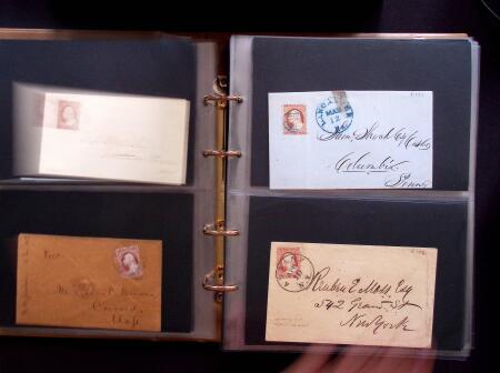 1851-56 3c Red Washington specialised selection in