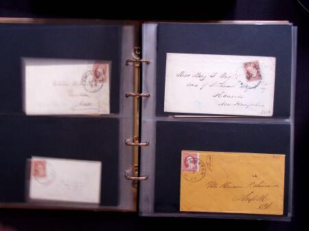 1851-56 3c Red Washington specialised selection in