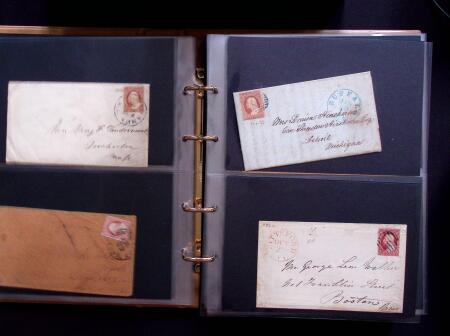 1851-56 3c Red Washington specialised selection in