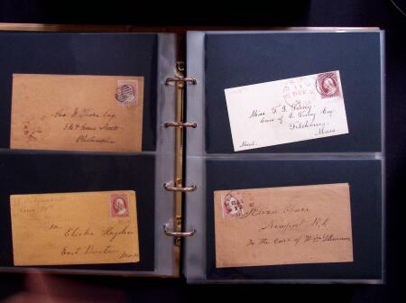 1851-56 3c Red Washington specialised selection in