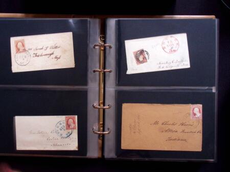 1851-56 3c Red Washington specialised selection in