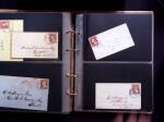 1851-56 3c Red Washington specialised selection in