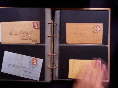 1851-56 3c Red Washington specialised selection in