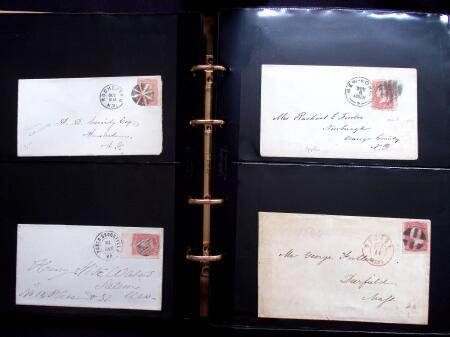 1857-60 3c red Washington specialised group in one