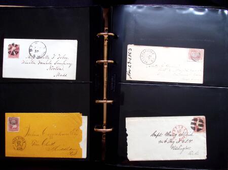 1857-60 3c red Washington specialised group in one