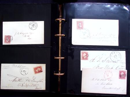 1857-60 3c red Washington specialised group in one