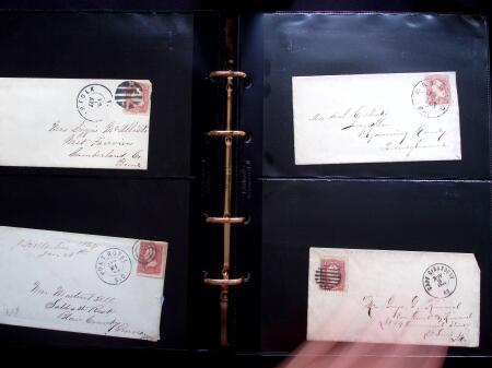 1857-60 3c red Washington specialised group in one