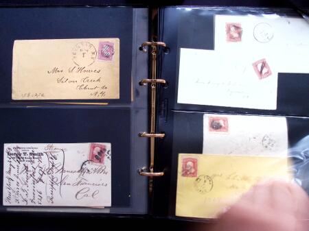 1857-60 3c red Washington specialised group in one