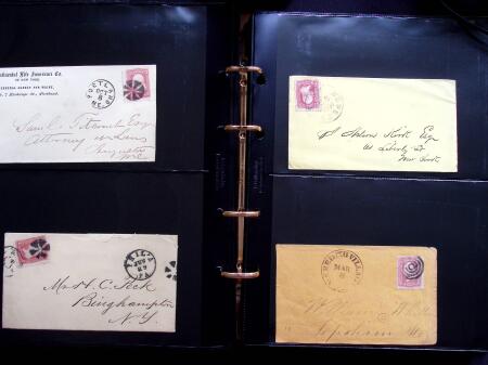 1857-60 3c red Washington specialised group in one