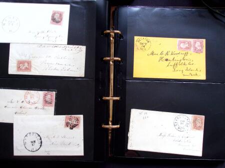 1857-60 3c red Washington specialised group in one