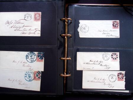 1857-60 3c red Washington specialised group in one