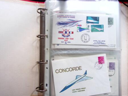 1969-79 Selection de 65 enveloppes de vols CONCORDE,