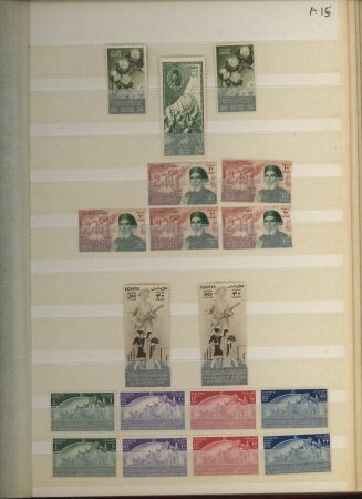 1866-1956, Mint collection of Egypt in stockbook showing