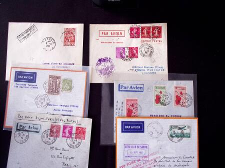 1929-54 POSTE AÉRIENNE : Ensemble de 47 vols dont