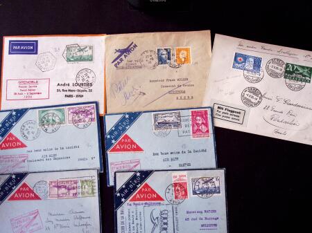 1929-54 POSTE AÉRIENNE : Ensemble de 47 vols dont