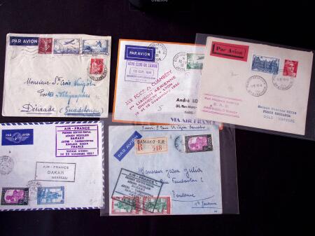 1929-54 POSTE AÉRIENNE : Ensemble de 47 vols dont