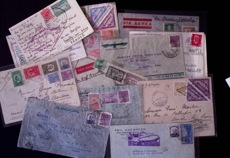 1930-32, Lot of 15 Zeppelin covers and cards from a