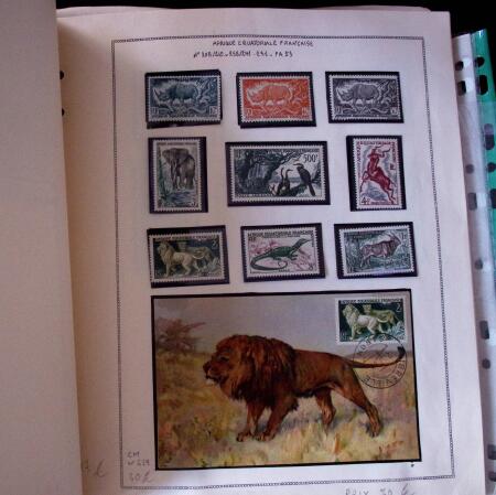 1920-70ca THEMATICS collection in large MOC album with