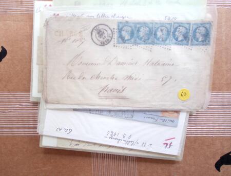 1795-1871, Lot de lettres, avec obl GC, étoile, ambulant,