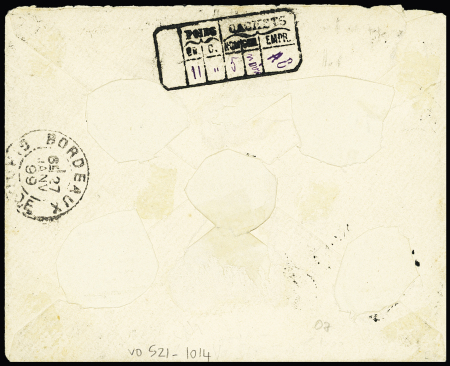N° 19 + 32 (x2) obl. càd Majunga 13.12.1898 Madagascar