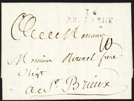 Ars en Ré : MP "16 Ars en Rhé" (25 mars 1792 - 1ère date d'utilisation), ind 21, B/TB