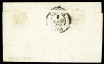 Double cursive limée "16 Le Brouage" (1838 - 38 mm) ind 21. Rare et TB