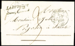 Double cursive limée "16 Le Brouage" (1838 - 38 mm) ind 21. Rare et TB