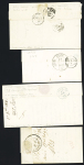 3 plis avec T12 "Jonzac" (1833) et T14 "Jonzac (16)" (1842 et 1843 - ind 7 chaque) + "OR" de Léoville et Mortiers. TB lot