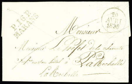 MP "P 16 P Marans" (29 x 12 - 1830), ind 18, TB