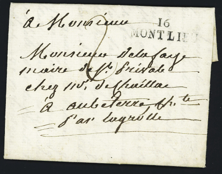 Montlieu : MP "16 Montlieu" (1813), ind 11. TB