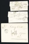 3 lettres avec T12 Nuaillé (1830 et 1833 - ind 10 chaque) et T15 (1851 - ind 8). TB
