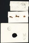 3 lettres avec T12 Nuaillé (1830 et 1833 - ind 10 chaque) et T15 (1851 - ind 8). TB