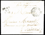MP "Isle Dolleron" (L n°1A) + Fran de Por" (L n°3) (1790), ind 29. Grande rareté. TB