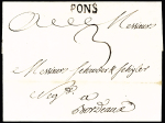 Pons : MP "Pons" (18 x 6 - L n°1 - 1750), ind 19, jolie pièce