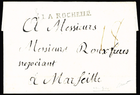 MP "La Rochelle" (1777 - "L" et "A' éloignés - L n°21), ind 19. TB