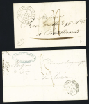 3 plis : MP "16 St Jean d'Angely" (1829 - ind 5), T13 (1832) et T14 (1844). TB