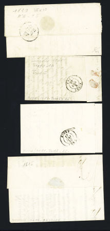 4 plis : 2 MP "16 Surgères" (1815 et 1829), T14 et T15 "Surgères (16)" (1846 et 1850). TB