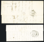 2 lettres avec CAD T14 et T15 "Tonnay Charente (16)" (1846 et 1847), ind 6 et 3. TB