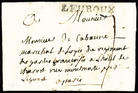 LEVROUX : MP "Leuroux" (L n°1 - 1766) ind 21, rare et TB