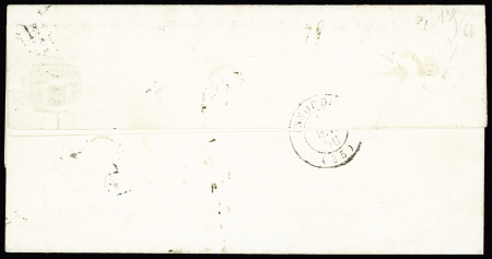 REUILLY : N°3 OBL grille + cursive "35 Reuilly" + T15 Vierzon (1850) + "OR" sur lettre, ind 21. TB