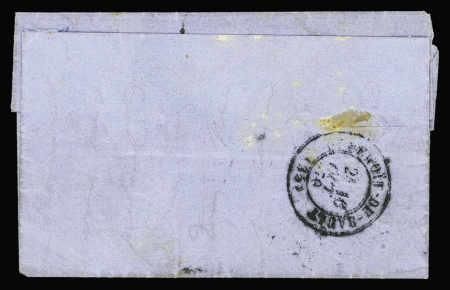 N°28 en paire OBL étoile 20 + CAD "Paris R. St Domque St GN 53" (3 oct 70) sur ballon monté pour Saint Benoist du Sault. Arrivée 16 oct 70 (L'Armand Barbès), ind 19. TB