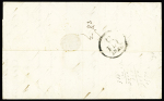 Cachet d'essai rect "Nantes 42 16 février 1828", ind 23. RR et TB