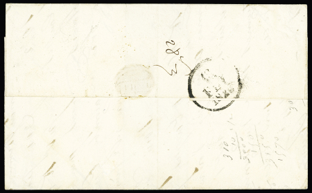Cachet d'essai rect "Nantes 42 16 février 1828", ind 23. RR et TB
