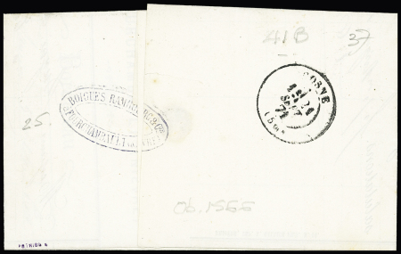 N°25+37+41B obl. GC sur lettre de Fourchambault (Nièvre)